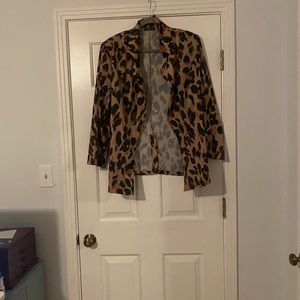 SHEIN matching cheetah blazer and short set in 2XL